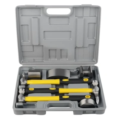 Afbeelding van DAYUAN 7Pcs Craft Panel Klappen Kit Hamer En Dolly Set Hamers Voor Auto Body Reparatie met Opslag Case