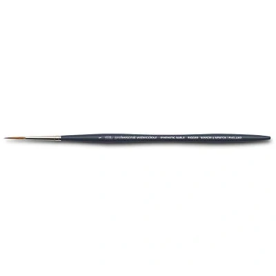 Afbeelding van Winsor &amp; Newton 5011301 Prof. synthetische Aquarelpenselen met de kwaliteit van natuurlijke haren, ergonomische steel voor optimale controle en comfort, duurzaam vormvast, Rigger Nr.1