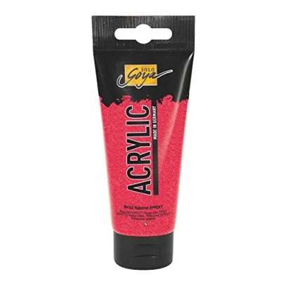 Afbeelding van Solo Goya Robijnrode Glitter Effect Acrylverf 100ml tube Hoge kwaliteit A merk