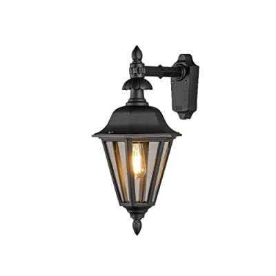 Afbeelding van Konstsmide Pallas Down 483 750 Buitenlamp (wand) Spaarlamp, LED E27 60 W Zwart