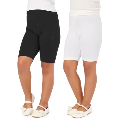 Afbeelding van Merry Style Meisjes Korte Legging van Viscose 2 Pack MS10 132 (Zwart/Wit (2Pack), 152 cm)