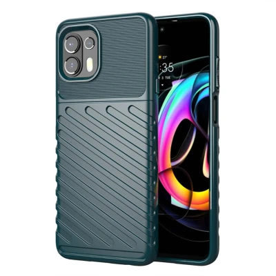 Afbeelding van Motorola Edge 20 Lite Hoesje Siliconen en TPU (zacht) iMoshion Softcase/Backcover Groen Telefoonhoesje Shockproof/Valbescherming