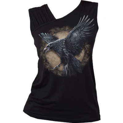 Afbeelding van Spiral Raven Wise Wings Mouwloze top L Zwart