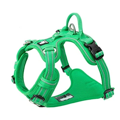 Afbeelding van TRUE LOVE Hondenharnas Geen Pull Verstelbare Reflecterende Step in Zacht Nylon Voor Kleine Grote Huisdier TLH56512 (L, Grasgroen)