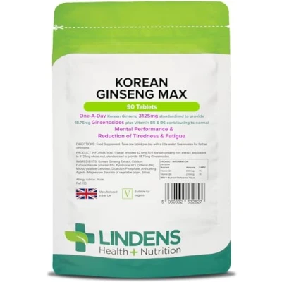 Afbeelding van Koreaanse Ginseng Max 3125 mg tabletten (90)