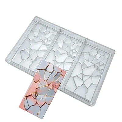 Afbeelding van Goldbaking Crack Vorm Chocolade Bar Schimmel Polycarbonaat Energie Mallen Maker