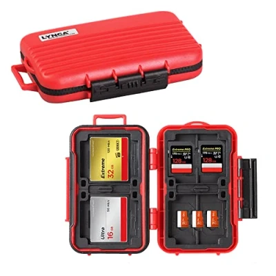 Afbeelding van LYNCA Geheugenkaart Case Houder, Harde Protector Professionele Waterbestendig Anti Shock Compact Camera Kaart Opbergdoos voor 8 SD kaarten 4 CF 12 Micro SD/TF