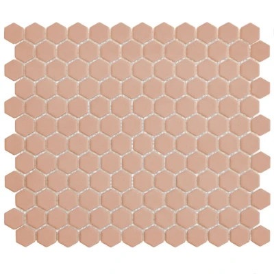 Afbeelding van The Mosaic Factory Hexagons Royal Peach Mat