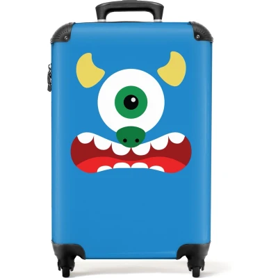 Afbeelding van NoBoringSuitcases.com Kinderkoffer Past binnen 55x40x20 cm en 55x35x25 Handbagage koffertje baby/peuter Trolley op wieltjes Reiskoffer met wielen Kindervalies rolkoffer Kindertrolley geschikt voor jongen meisjes Koffer kinderen