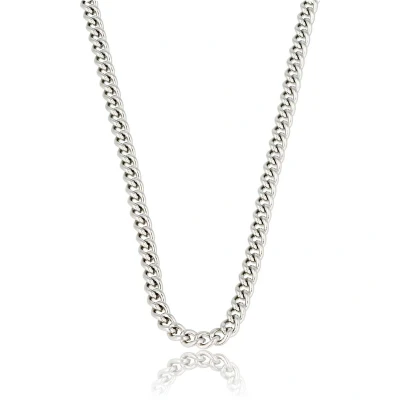 Afbeelding van grove ketting Met 4 mm zilverkleurige schakels Stoere luxe cadeauverpakking