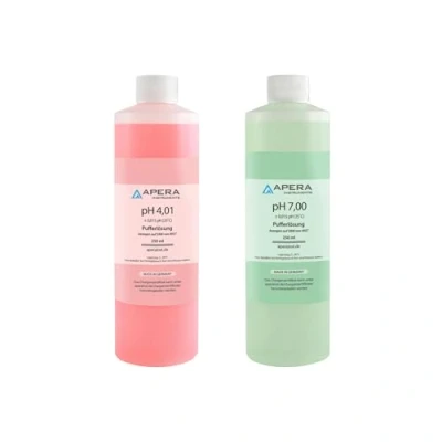 Afbeelding van Apera Instruments pH kalibratieoplossing set 4.01/7.00 per 250 ml, bufferoplossing