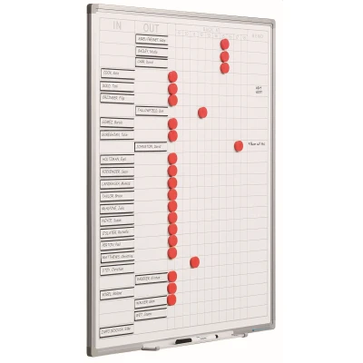 Afbeelding van Presentiebord Softline profiel 8mm, IN/OUT