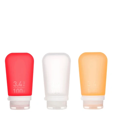 Afbeelding van GoToob+ 3 Pack Large 100ML Clear / Red Orange