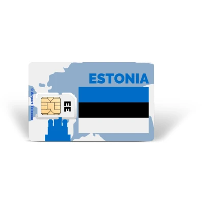 Afbeelding van eSIM Estland Unlimited 30 Dagen Data Prepaid Met Snel 4G/5G Internet En Bellen Op Reis In Europa Airport Telecom