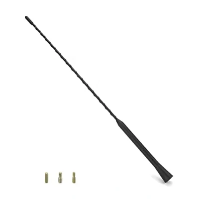 Afbeelding van QWORK® autoantenne, autoradio antenne dakantenne, sterke FM/DAB ontvangstfunctie, inclusief M4 M5 M6 schroeven, 40 cm