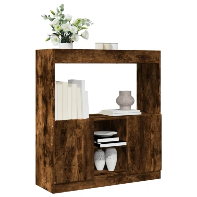 Afbeelding van vidaXL Hoge kast 92x33x100 cm bewerkt hout gerookt eikenkleurig