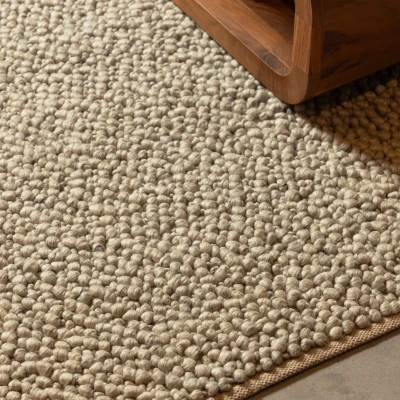 Afbeelding van Basiclabel Veld Vloerkleed Wol Naturel 1x160x230