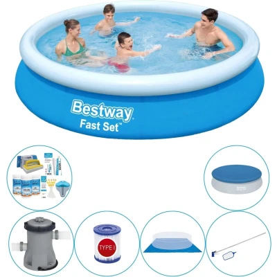 Afbeelding van Bestway Fast Set Rond 366x76 cm Zwembad Pakket