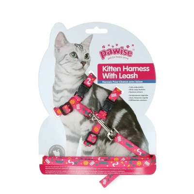 Afbeelding van Pawise Kitten Harness Leash Pink/Purple
