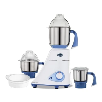 Afbeelding van Preethi Blue Leaf Diamond 750 Watt mixermolen met 3 potten, blauw/wit