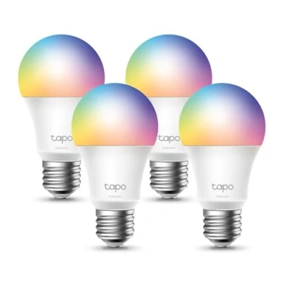 Afbeelding van TP Link Tapo L530E(4 PACK), Intelligente verlichting, Wi Fi, Metallic, Wit, LED, E27, Variabel