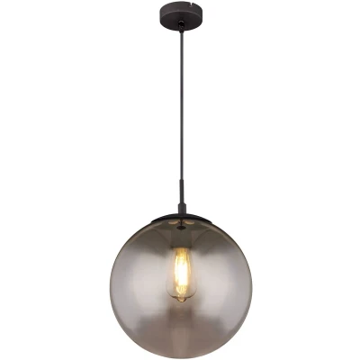 Afbeelding van Globo hanglamp Blama zwart metaal 30 cm E27 fitting 15830H1