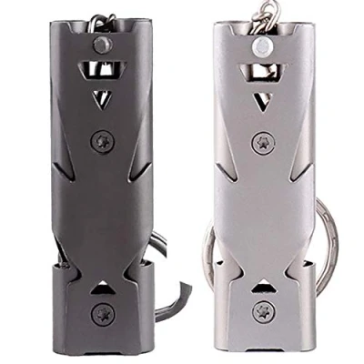 Afbeelding van WANYIG 2 Pack Emergency Fluitjes luide veiligheid Survival Lifeguard Duurzame Hoge Frequentie Dubbele Buizen voor Ourdoor Wandelen Camping Klimmen Boot Outdoor Hond Training Jacht