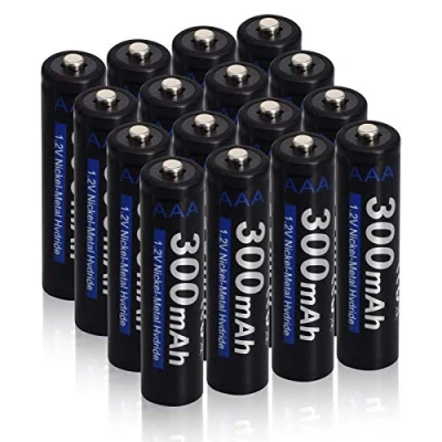 Afbeelding van CITYORK Oplaadbare AAA Batterijen, 16 Stuks 300mAh 1,2 V Ni MH 1200 Cyclus Gebruik Batterijen voor Zonne energie, Flitslicht, Speelgoed