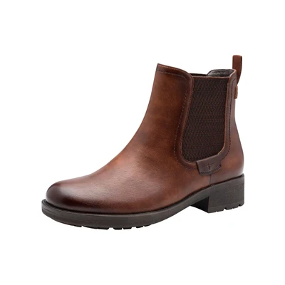 Afbeelding van Tamaris Chelsea Enkelkaarsjes, Dames, Maat: 42, Cognac Schoenen