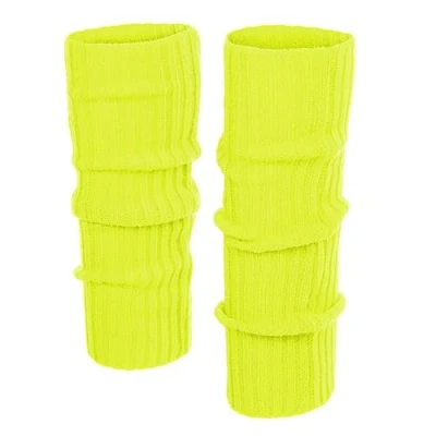Afbeelding van KarneLux Sexy beenwarmers, neon kousen voor jaren 80 en 90, kostuums themafeesten, carnaval of om te dansen, eenheidsmaat, geel