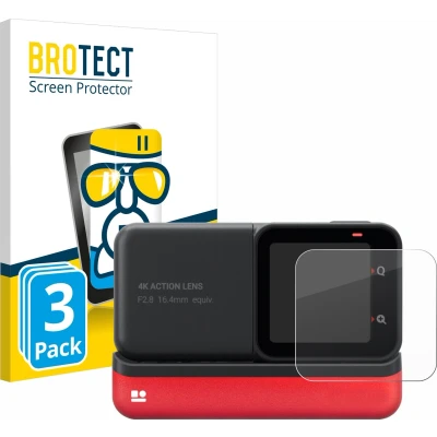 Afbeelding van BROTECT Screenprotector voor Insta360 One RS 4K Edition Folie Beschermfolie Beschermglas transparant (3 Stuks)