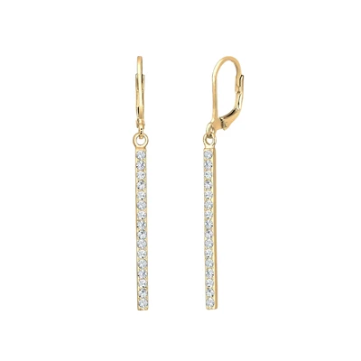 Afbeelding van Elli GEO STAB Sparkling Oorbellen goldcoloured, Dames, Maat: One Size, Gold coloured