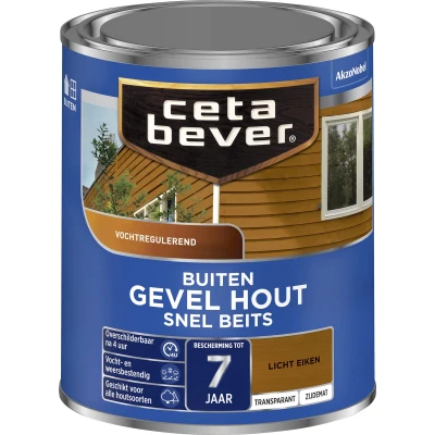 Afbeelding van cetabever transparante snel beits gevel en kozijn 006 licht eiken 0.75 ltr