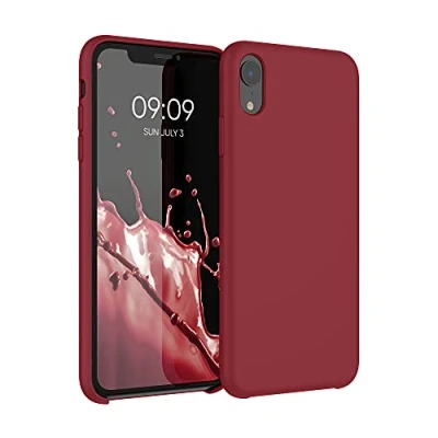 Afbeelding van kwmobile telefoonhoesje geschikt voor Apple iPhone XR Hoesje met siliconen coating Smartphone case in donkerrood