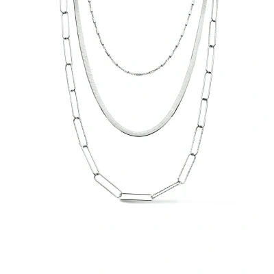 Afbeelding van Zilver Gerhodineerde Collier 1334416 Sieraden compleet horloge Zilverkleur