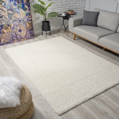 Afbeelding van Shaggy Vloerkleed Creme Hoogpolig 200x290 cm