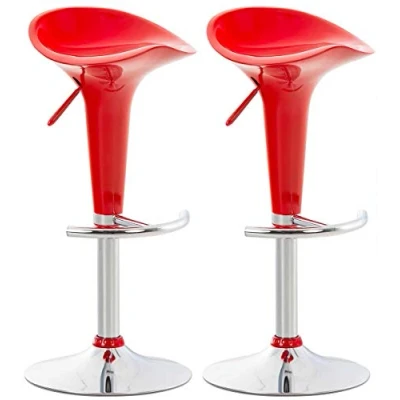 Afbeelding van CLP Saddle Set van 2 barkrukken, Kleur:rood