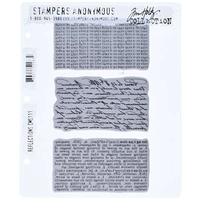 Afbeelding van Tim Holtz 7 x 8.5&quot; Cling Rubber Stempel Set Reflecties
