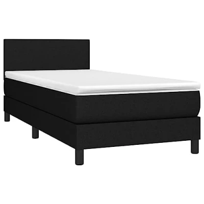 Afbeelding van vidaXL Boxspring met matras en LED stof zwart 100x200 cm