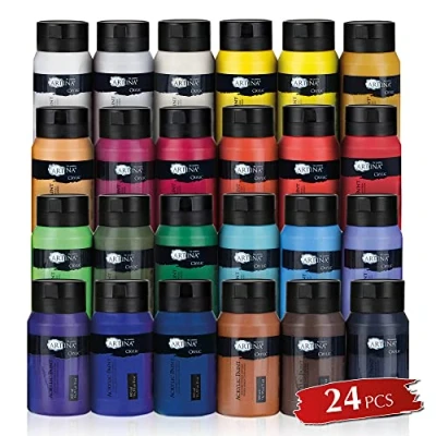 Afbeelding van Artina Crylic Acrylverf Set van 24 x 500ml Acrylverfset Hoogwaardige Kleurset, Kunstenaars Verf