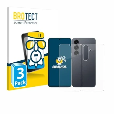 Afbeelding van BROTECT Screenprotector voor Samsung Galaxy S25 (Voor+Achter) Folie Beschermfolie Beschermglas transparant (3 Stuks)