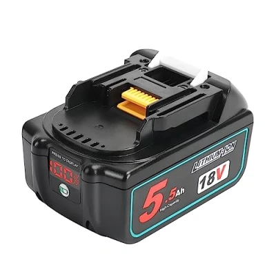 Afbeelding van Powarobor 18V 5.5Ah BL1850 lithium ion reserveaccu compatibel met Makita LXT elektrisch gereedschap BL1830 BL1840 BL1860 BL1845 BL1815 led indicator