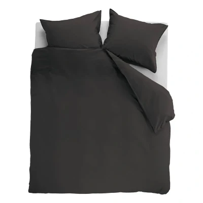 Afbeelding van Dekbedovertrek Ambiante Cotton Uni Anthracite Katoen 200 x / 220 cm 2 Persoons