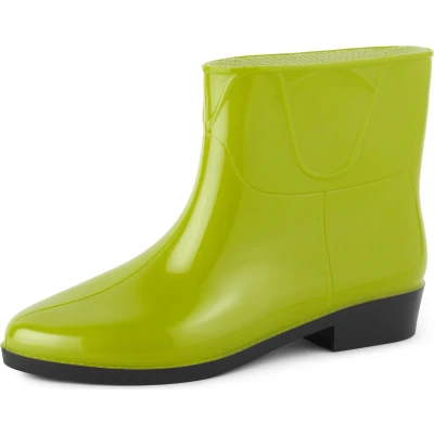 Afbeelding van Ladeheid Dames Regenlaarzen Korte Rubberen Laarzen PVC LA ZT Meduza Grasgroen 4M 38