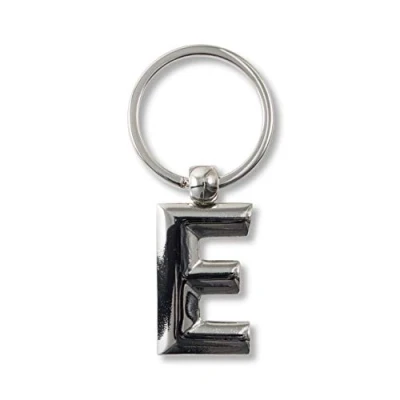 Afbeelding van IF Metal Letter Keyring Gepersonaliseerde alfabet Letters Silver E Sleutelhanger 7 centimeter zilver (zilver)
