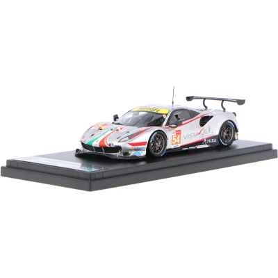 Afbeelding van het 1:43 Diecast model van De Ferrari 488 GTE Evo 3.9L Turbo V8 Team AF Corse #54 24H LeMans 2021. coureurs waren F. Castellacci / G. Fisichella en T. Flohr. fabrikant schaalmodel is Looksmart.Dit a