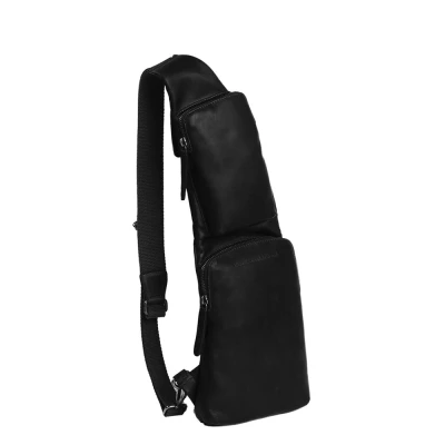 Afbeelding van The Chesterfield Brand Logan Crossbody Rugzak black Herentas Leren tas
