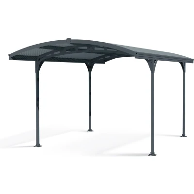 Afbeelding van Palram Canopia Atlas 495x287 Cm Carport Enkel Donkergrijs Zonnegrijs