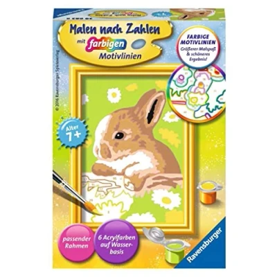 Afbeelding van Ravensburger Konijntje Flecki. Schilderij op nummer serie F: met lijst