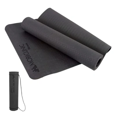 Afbeelding van Mobiclinic EY 01 Yogamat Antislip Afwasbaar Waterdicht Ecologisch Met draagriem Fitness Sport 183 x 61 0,6 cm Flexibel TPE